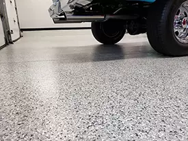 Flake Flooring installed by Northshore Specialty Surfaces
